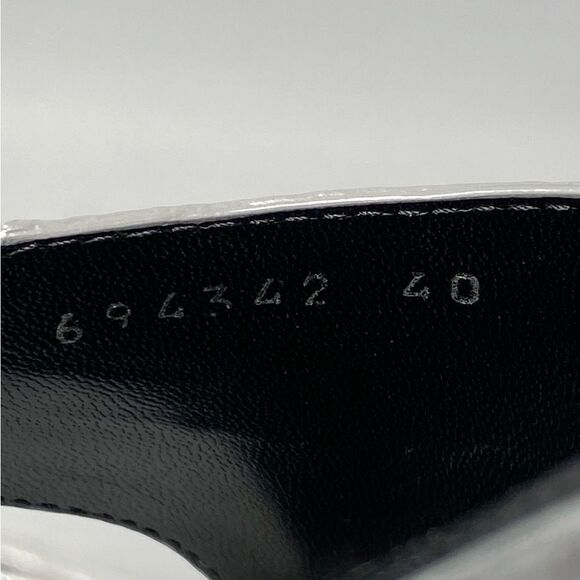 Balenciaga Cagole Metallic Leather Flat Sandals size 40 - Picture 10 of 14